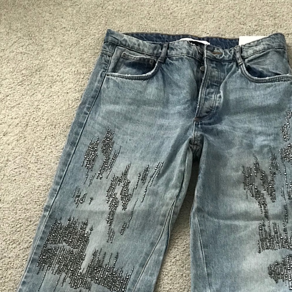 Zara Bedazzled Bellbottoms